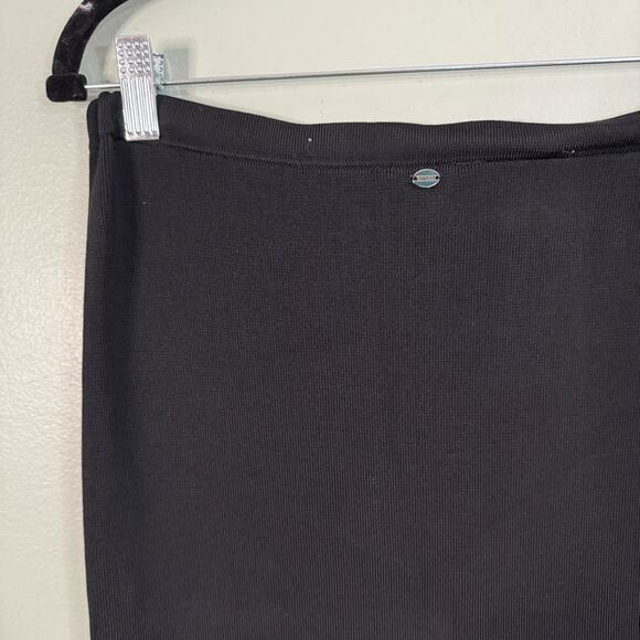 GUESS Womens Sheer Inset Mini Pencil Skirt Large Stretch Black - Picture 4 of 9